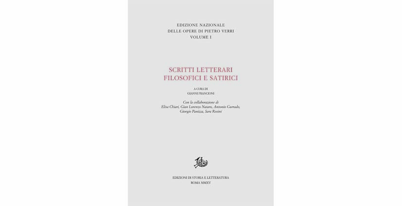 24 ottobre – Presentazione Volume “Pietro Verri. Scritti letterari, filosofici e satirici”