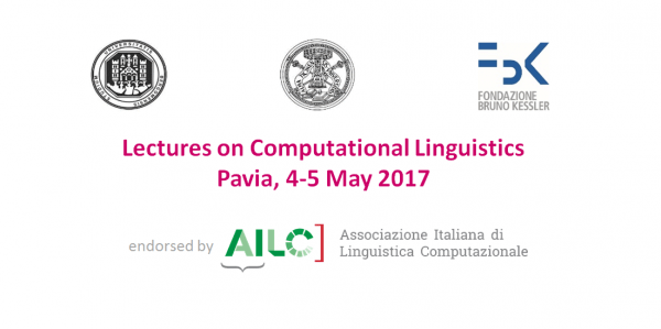 4 e 5 maggio – Lectures on Computational Linguistics