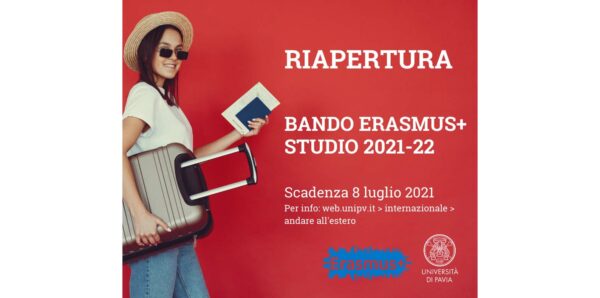 Riapertura Bando Erasmus+ per studio 2021/22