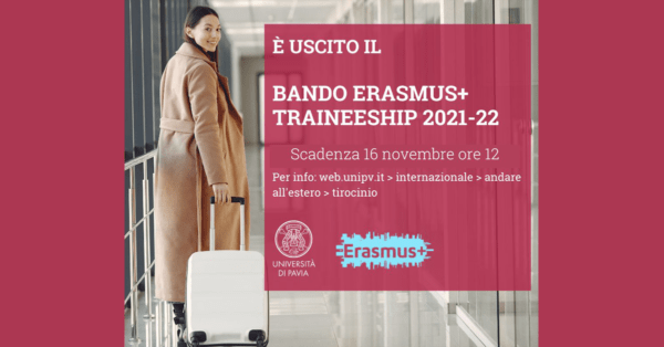 Bando Erasmus Traineeship 2021/22 - Riapertura