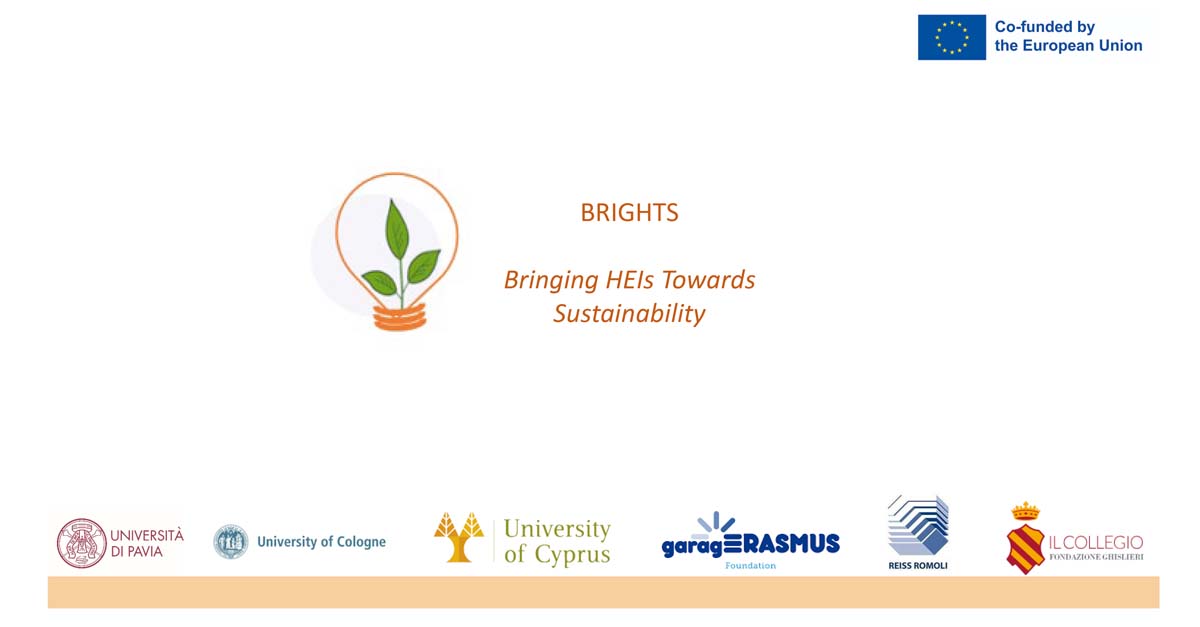 UNIPV capofila del progetto europeo BRIGHTS – Bringing HEIs Towards Sustainability