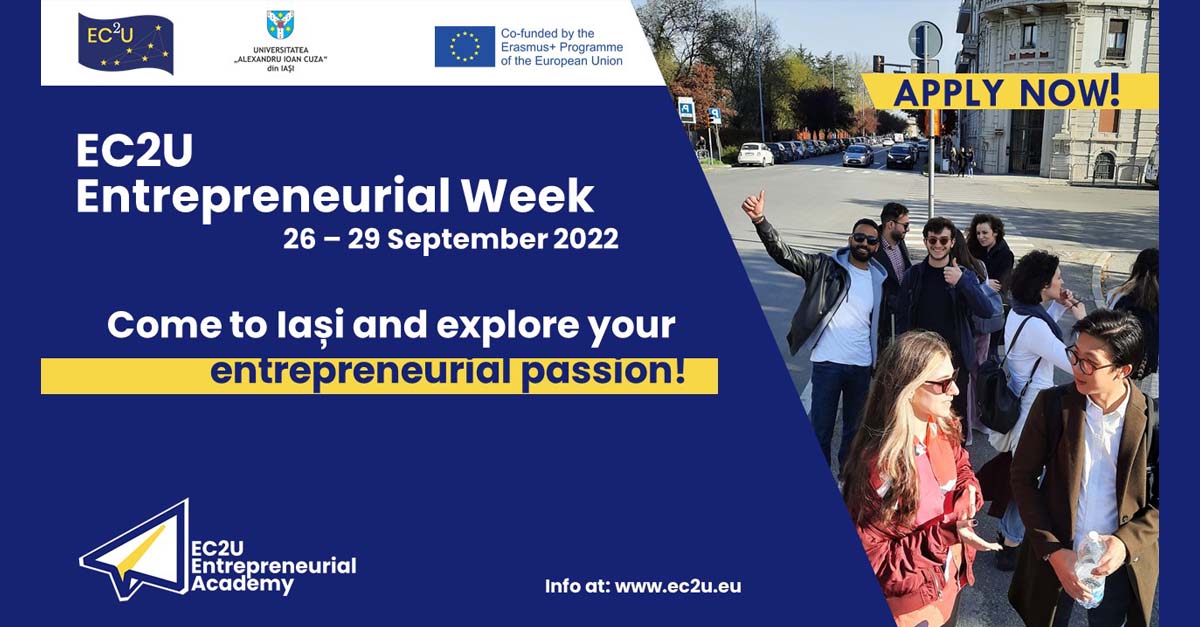EC2U Entrepreneurial week: vai a Iasi ed esplora la tua passione imprenditoriale!