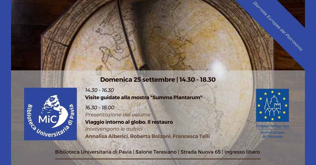 25 settembre - Giornate Europee del Patrimonio: apertura straordinaria della Biblioteca Universitaria