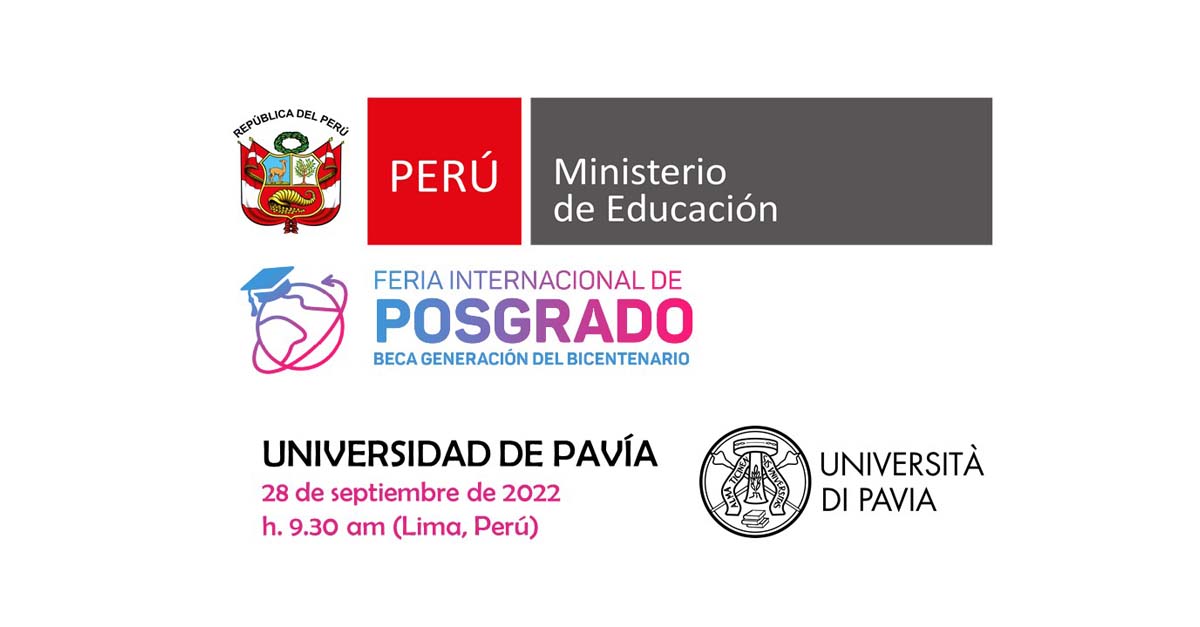 28 settembre - L'Università di Pavia alla Fiera Internazionale Universitaria del Ministero dell'Educazione del Perù