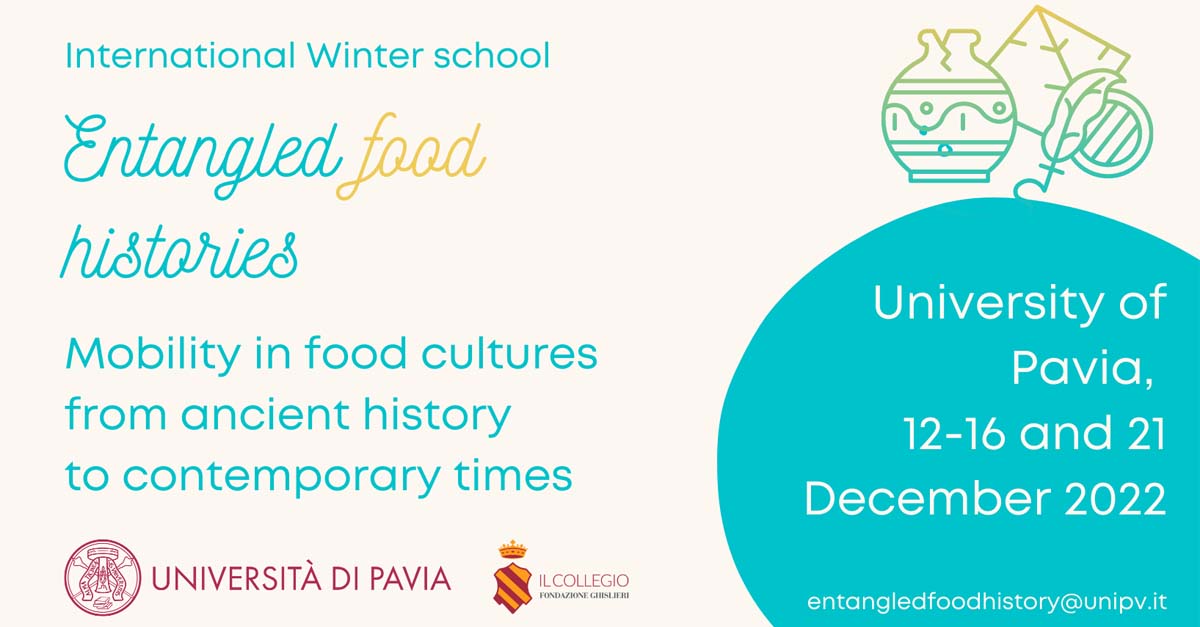 Dal 12 al 21 dicembre - Winter School ＂Entangled food histories. Mobility in food cultures from ancient history to contemporary times＂