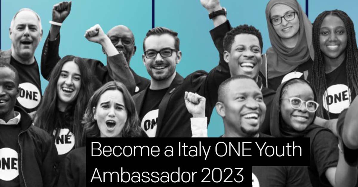 Al via la selezione per il programma Youth Ambassador di ONE