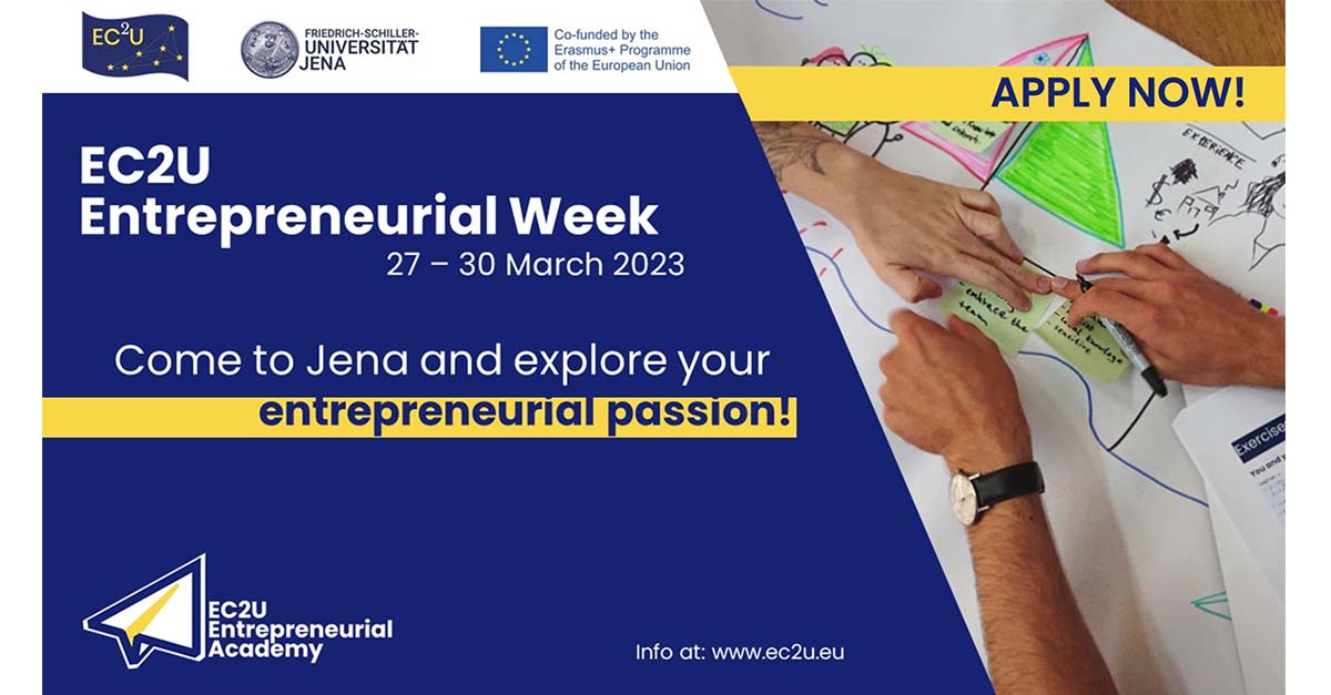 Iscriviti alla terza Entrepreneurial Week di EC2U a Jena, in Germania