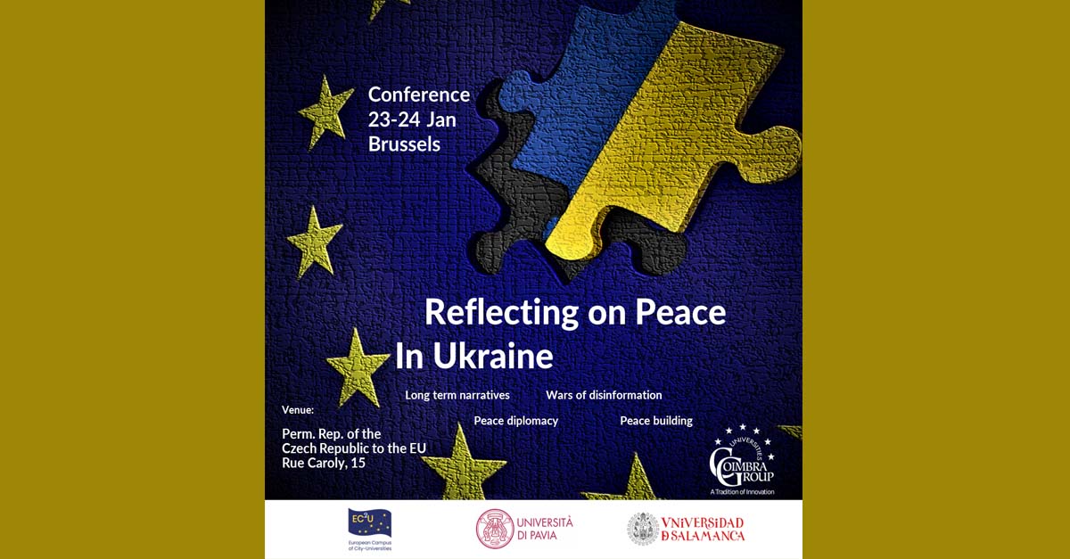 23 e 24 gennaio - Unipv tra gli organizzatori della conferenza ＂Reflecting on peace in Ukraine＂