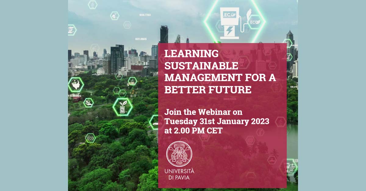 31 gennaio - Sustainable Management for a better future