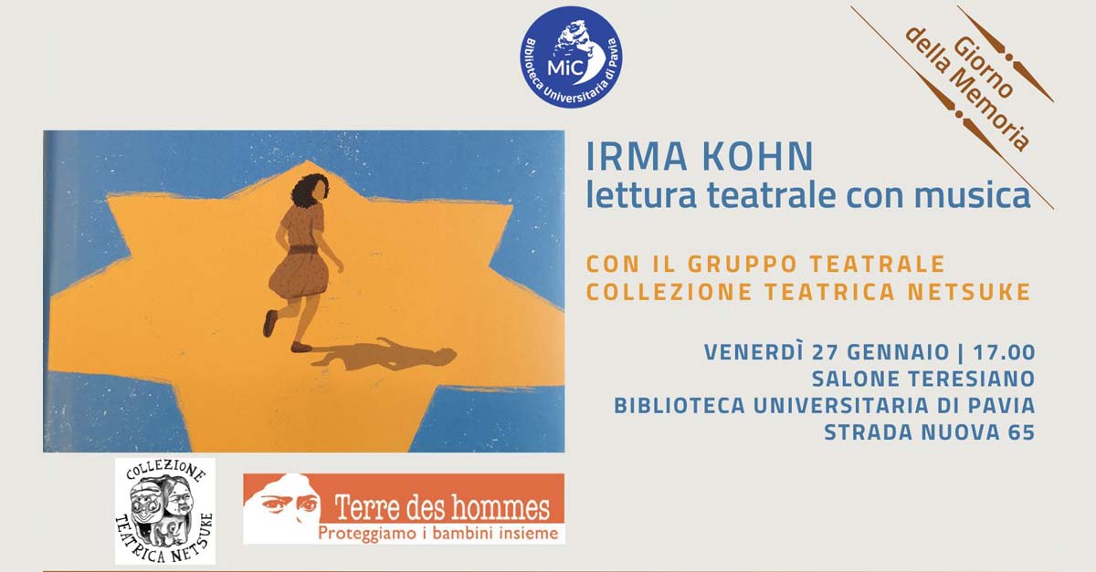 27 gennaio - Irma Kohn. Lettura teatrale con musica