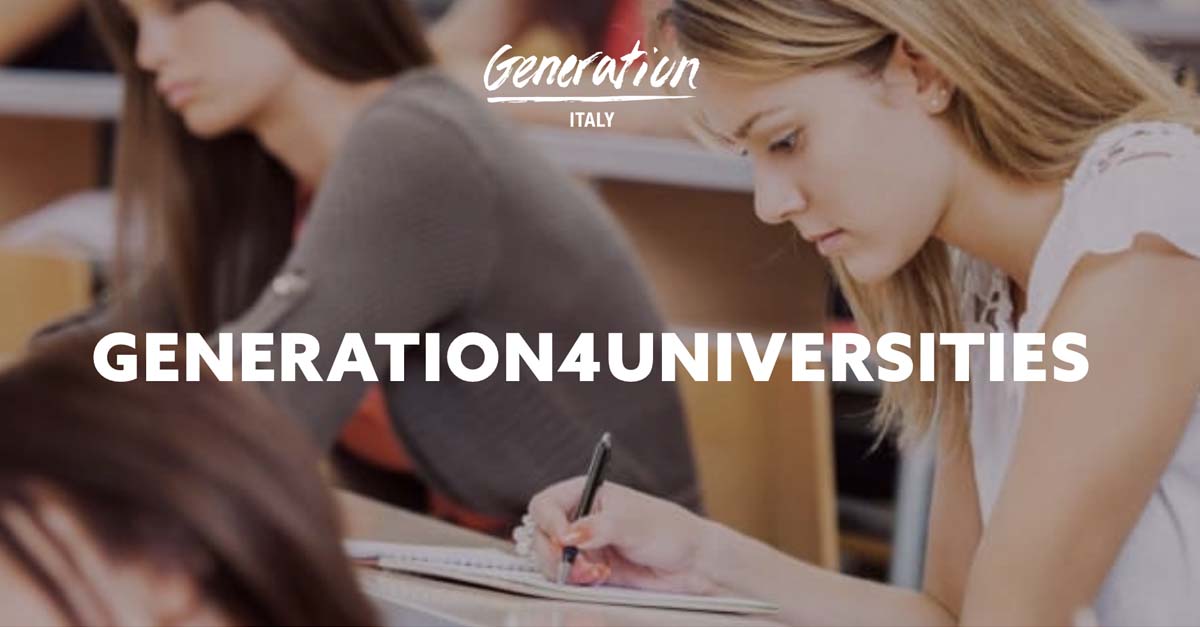 Fondazione Generation Italy e McKinsey & Company: Generation4Universities