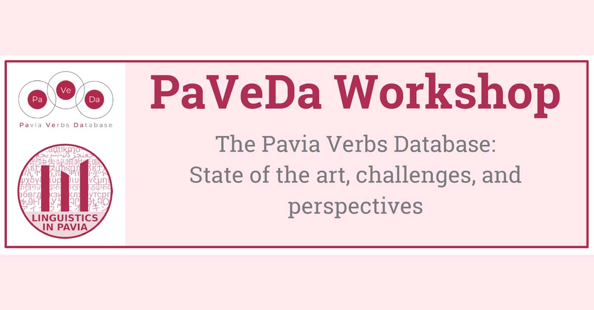17 e 18 maggio - The Pavia Verbs Database: State of the art, challenges, and perspectives