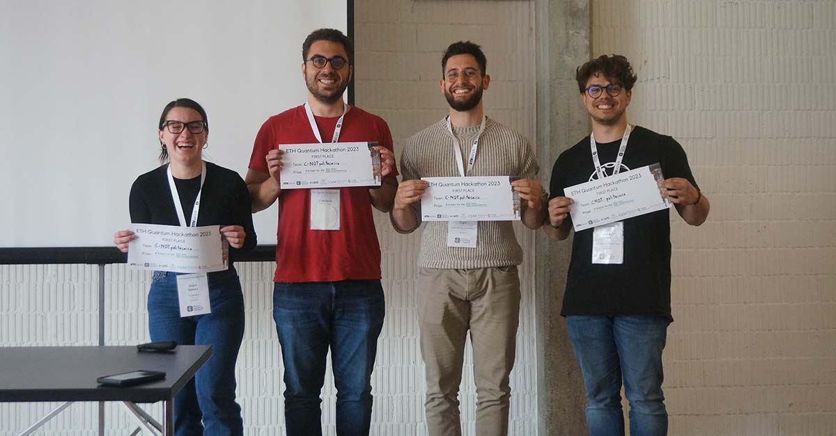 Tre studenti di dottorato vincono Hackathon sulla Computazione Quantistica